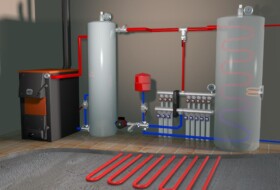 Монтаж системи опалення, еко-готель, м. Київ